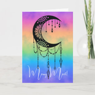 Erstellen Sie Ihre eigene Boho Mandala Moon Silhou Karte