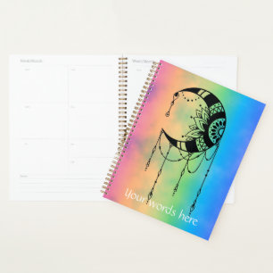 Erstellen Sie Ihre eigene Boho Moon-Silhouette Planer