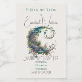 Erstellen Sie Ihre eigene Boho Wildblume Ivy Moon Lebensmitteletikett