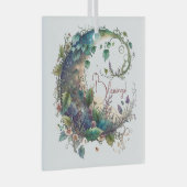 Erstellen Sie Ihre eigene Boho Wildblume Ivy Moon Ornament Aus Glas (Vorderseite Rechts)