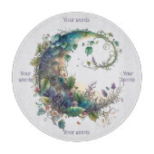 Erstellen Sie Ihre eigene Boho Wildblume Ivy Moon Schneidebrett (Vorderseite)
