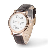 Rose Gold Vintage Braun Armband Uhr (Winkel)