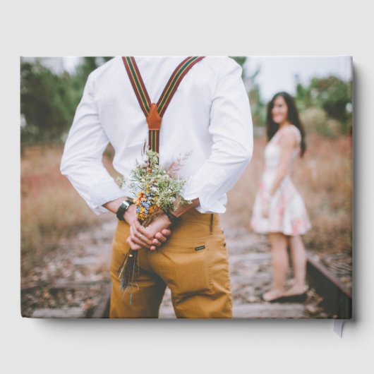 Erstellen Sie Ihre eigene Braut- und Bräutigam-Fot Gästebuch (Rückseite)