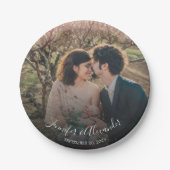 Erstellen Sie Ihre eigene Braut- und Bräutigam-Fot Pappteller (Vorderseite)