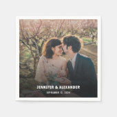 Erstellen Sie Ihre eigene Braut- und Bräutigam-Fot Serviette (Vorderseite)