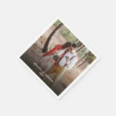 Erstellen Sie Ihre eigene Braut- und Bräutigam-Fot Serviette (Ecke)