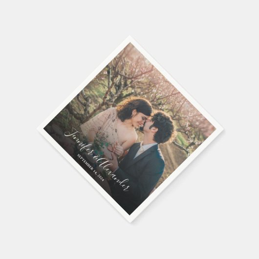 Erstellen Sie Ihre eigene Braut- und Bräutigam-Hoc Serviette (Ecke)