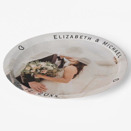 Erstellen Sie Ihre eigene Braut- und Gräuelhochzei Pappteller (Schrägansicht)