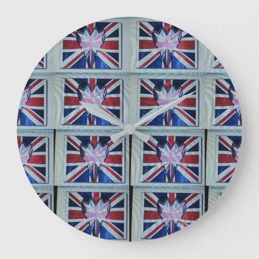 Erstellen Sie Ihre eigene britische Flagge. Große Wanduhr (Vorderseite)