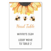 Erstellen Sie Ihre eigene Bunco Sonnenblumenkrebsk Tischnummer (Rückseite)