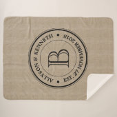 Erstellen Sie Ihre eigene Burlap-Logo-Jubiläumsmon Sherpadecke (Vorderseite (Horizontal))
