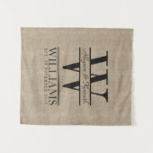 Erstellen Sie Ihre eigene Burlap-Logo-Jubiläumsmon Wandteppich (Vorderseite (Horizontal))