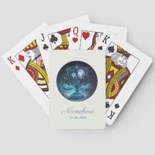 Erstellen Sie Ihre eigene Celestial Libra Zodiac Spielkarten