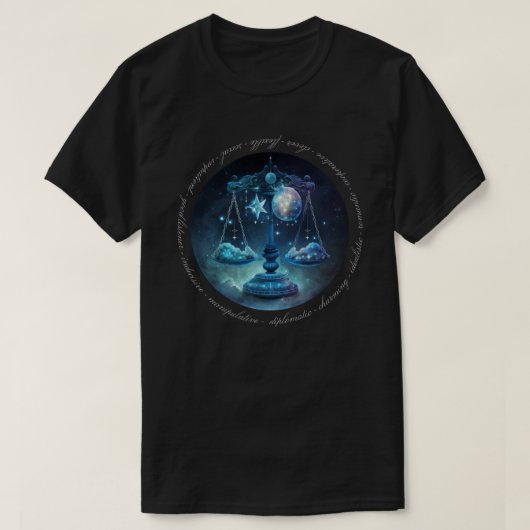 Erstellen Sie Ihre eigene Celestial Libra Zodiac T-Shirt (Design vorne)