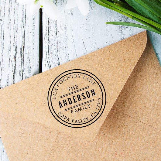 Erstellen Sie Ihre eigene Circle-Rücksendeadresse Gummistempel