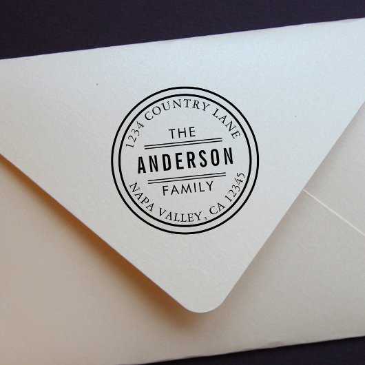 Erstellen Sie Ihre eigene Circle-Rücksendeadresse Gummistempel