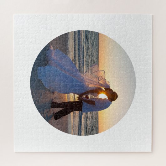 Erstellen Sie Ihre eigene Circle Shape-Hochzeit Puzzle (Horizontal)