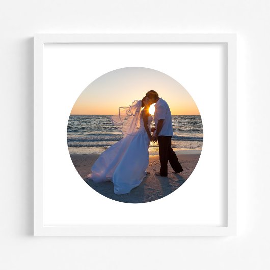 Erstellen Sie Ihre eigene Circle Shape Wedding 12" Fotodruck