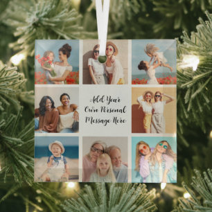 Erstellen Sie Ihre eigene Collage mit 8 Fotos und  Ornament Aus Glas