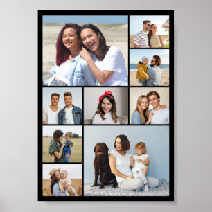 Erstellen Sie Ihre eigene Collage mit 9 Fotos Poster