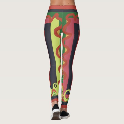 Erstellen Sie Ihre eigene Coole Hakuna Matata Froh Leggings (Rückseite)