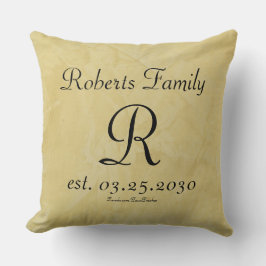 Erstellen Sie Ihre eigene Creme-Imitat Leder-Monog Kissen