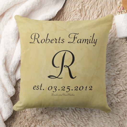 Erstellen Sie Ihre eigene Creme-Imitat Leder-Monog Kissen (Decke)