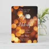 Erstellen Sie Ihre eigene Custom Fall Gold Bokeh H Einladung (Stehend Vorderseite)