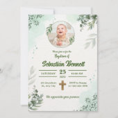 Erstellen Sie Ihre eigene Custom Foto Boy Baptisse Einladung (Vorderseite)