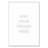 Erstellen Sie Ihre eigene Design-Tabelle. Tischnummer (Vorderseite)