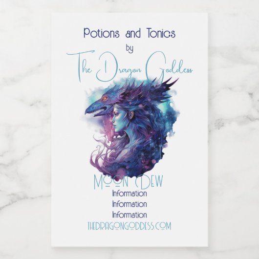 Erstellen Sie Ihre eigene Drachengöttin Lebensmitteletikett (Einzelnes Label)