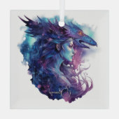 Erstellen Sie Ihre eigene Drachengöttin Ornament Aus Glas (Rückseite)