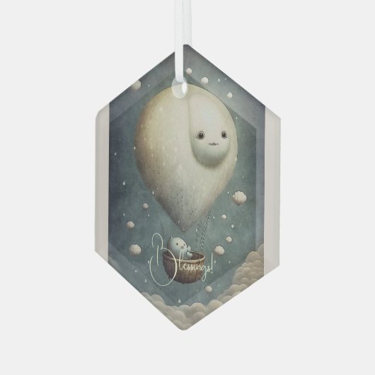 Erstellen Sie Ihre eigene Dream Hot Air Ballonfahr Ornament Aus Glas (Vorderseite Links)