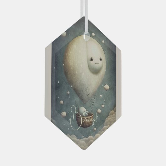 Erstellen Sie Ihre eigene Dream Hot Air Ballonfahr Ornament Aus Glas (Vorderseite Rechts)