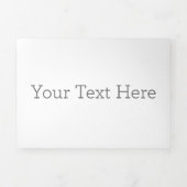 Erstellen Sie Ihre eigene dreispurige Letter Falte Dreifach Gefaltete Urlaubskarte (Cover)