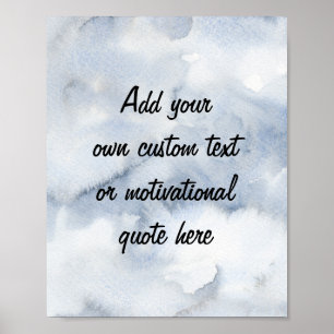 Erstellen Sie Ihre eigene duftende blaue Wasserfar Poster