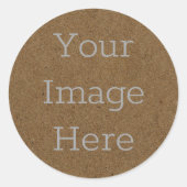 Erstellen Sie Ihre eigene dunkelbraune Kraft-Papie Runder Aufkleber (Vorderseite)
