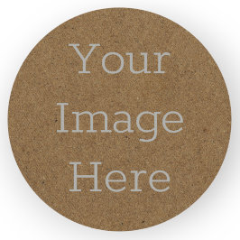 Erstellen Sie Ihre eigene dunkelbraune Kraft-Papie Runder Aufkleber