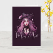 Erstellen Sie Ihre eigene dunkle Lila Hexe Karte (Gelbe Blume)