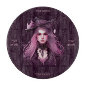 Erstellen Sie Ihre eigene dunkle Lila Hexe Schneidebrett (Vorderseite)