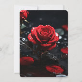 Erstellen Sie Ihre eigene dunkle Rote Rose. Einladung (Rückseite)