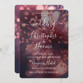 Erstellen Sie Ihre eigene dunkle Sparkle-Blume. Einladung (Vorne/Hinten)