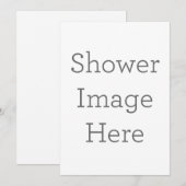 Erstellen Sie Ihre eigene Duschbilderwerbung Einladung (Vorne/Hinten)