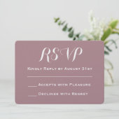 Erstellen Sie Ihre eigene Dusty Rose Wedding RSVP Einladung (Stehend Vorderseite)