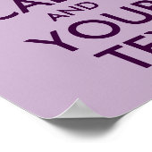 Erstellen Sie Ihre eigene Eggplant Behalten Ruhe u Poster (Ecke)