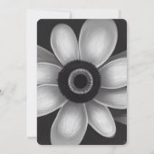 Erstellen Sie Ihre eigene einfache B&W Retro-Blume Einladung (Rückseite)