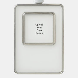 Erstellen Sie Ihre eigene einfache benutzerdefinie Rahmen-Ornament Silber