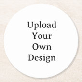 Erstellen Sie Ihre eigene einfache benutzerdefinie Runder Pappuntersetzer (Vorderseite)