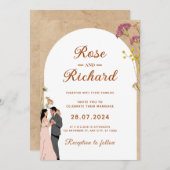 Erstellen Sie Ihre eigene einfache, elegante Rusti Einladung (Vorne/Hinten)