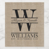 Erstellen Sie Ihre eigene einfache Jubiläumslogo-M Weinetikett (Einzelnes Label)